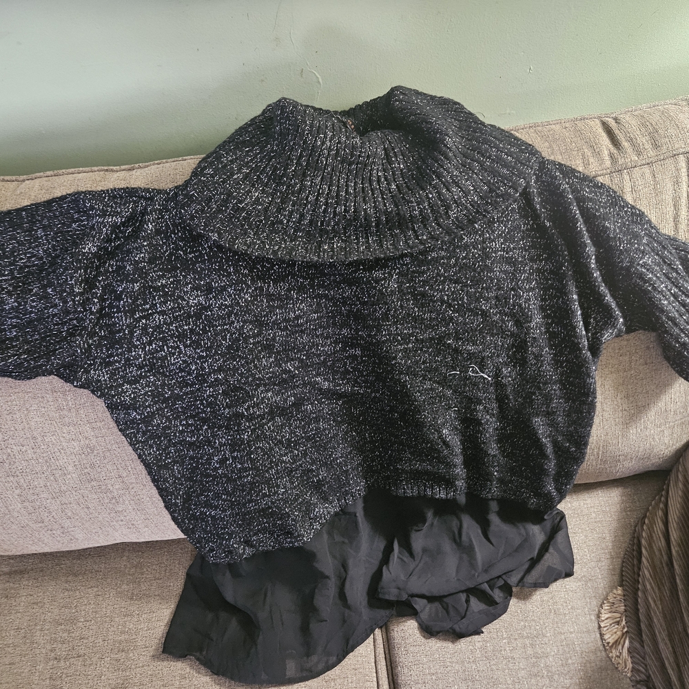 Love & Legend Charcoal Cowl Neck Sweater